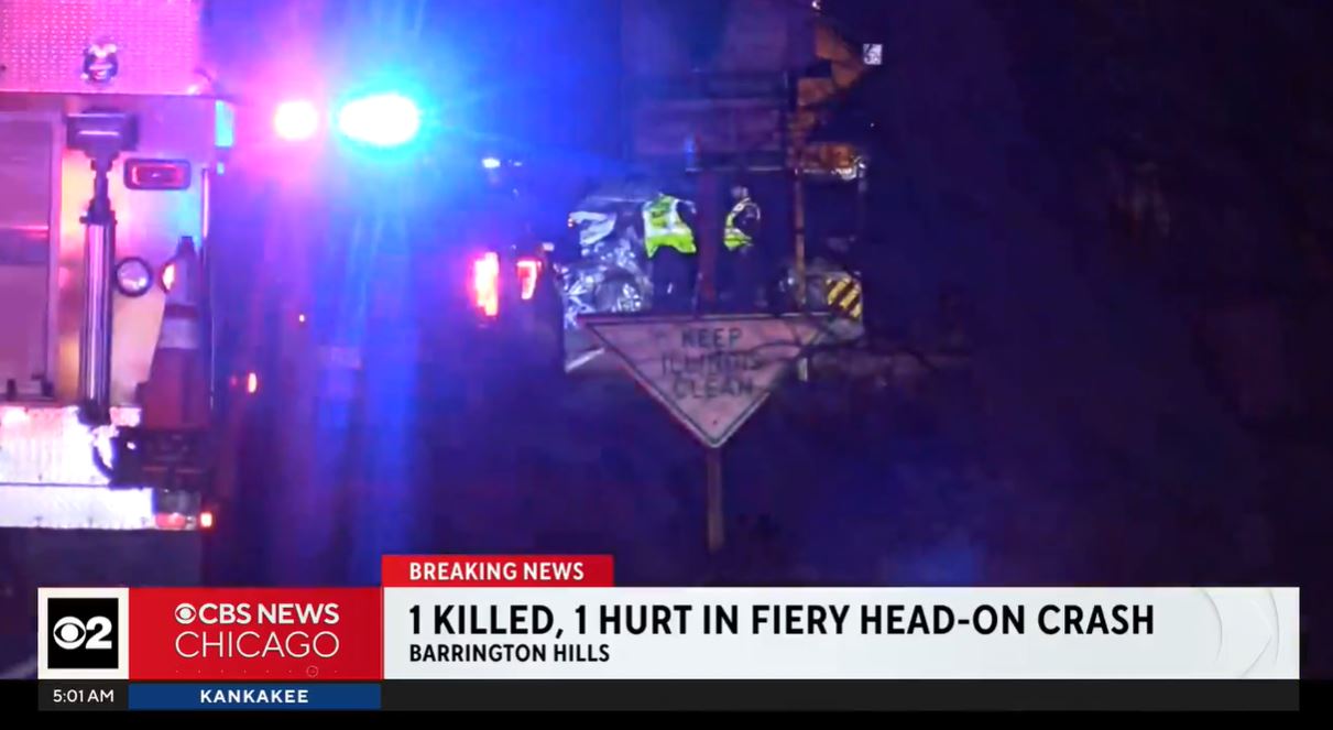 1 killed, 1 injured in fiery head-on crash in northwest Chicago suburb ...